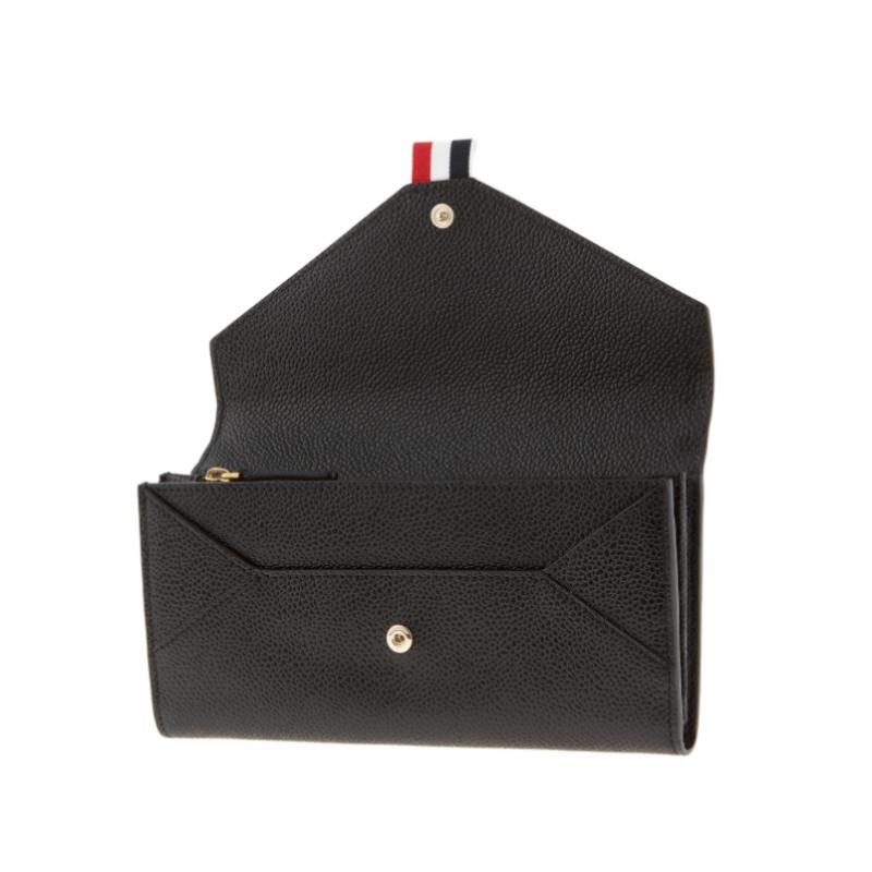 Thom Browne Pebble Grain Three Stripe Tab Long Wallet Faw065a 00198 001