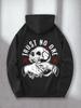 Men Sport Hip Hop Hoodie Trust No One Skull Snake Back Print Fleece Sweatshirt Street Sport Gothic Dark Style Casual Outfit