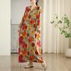 Colorful Travel Retro Long Skirt Cotton Linen Dress