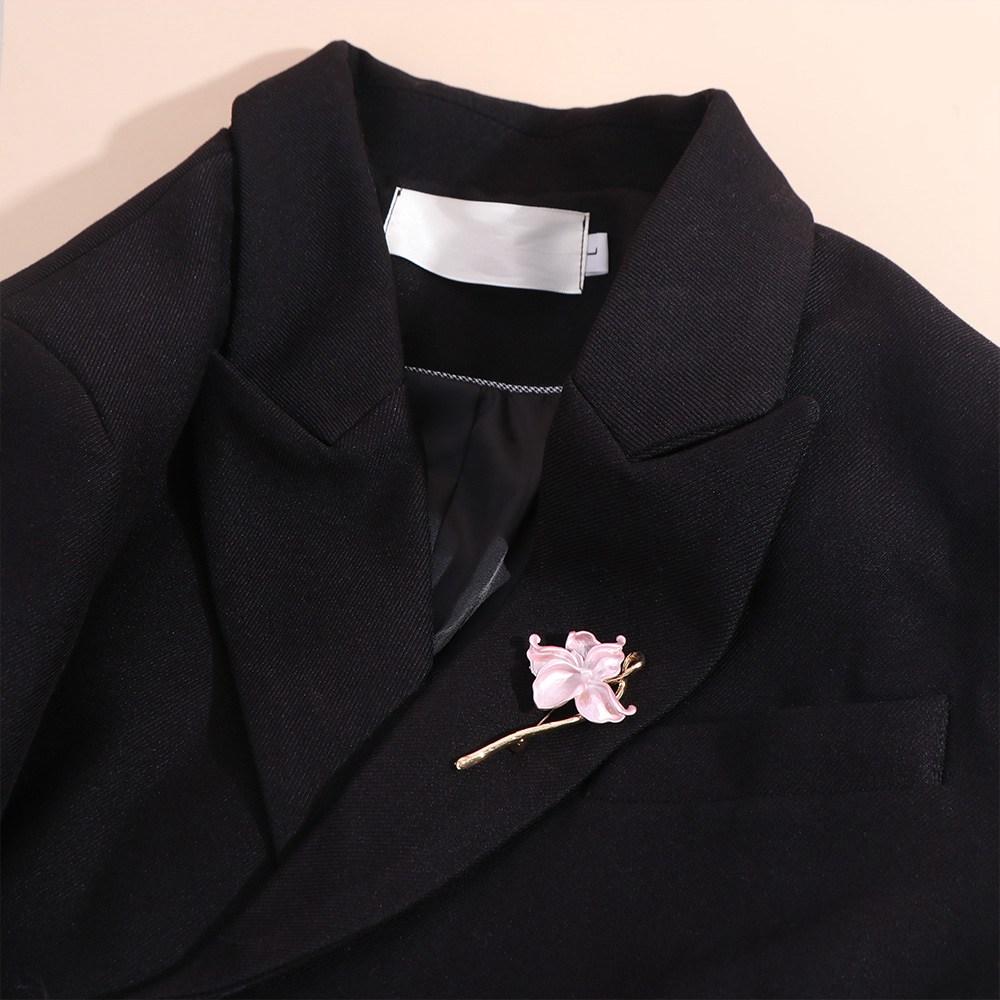 Zinc Zinc Alloy Shiny Flower Brooch Three-dimensional Fashion Jewelry Cute Oil Dripping Brooch  Birthday Gift