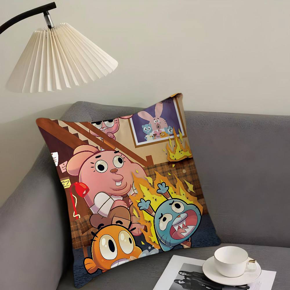 The Amazing World Of Gumball Personalized Pillow Dust Cover Bedroom Kids Party Decoration Pillowcase Birthday Children Gift