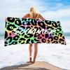 Exotischer Blumendruck Weiches Mikrofaser-Badetuch Groß Wasserabsorbierend Für Strand und Surfen