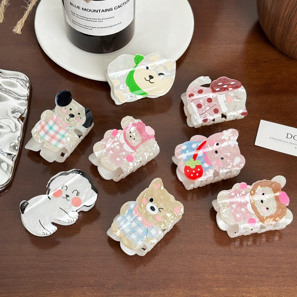 Adorable Acrylic Cartoon Bear Hair Claw Clip Fashionable Hair Accessory For Girls