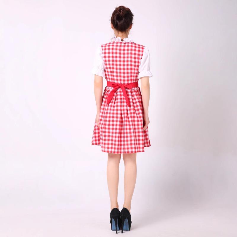 Traditional clothing, red plaid beer festival, style