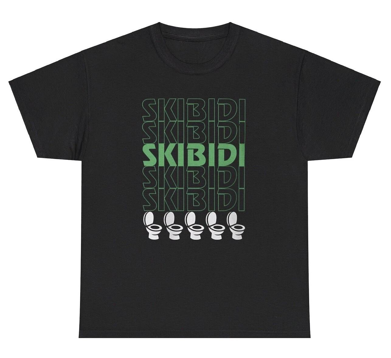 Skibidi Toilet T Shirt Funny Gen Alpha Slang Gag Gift Weirdcore Dank Meme Tee M