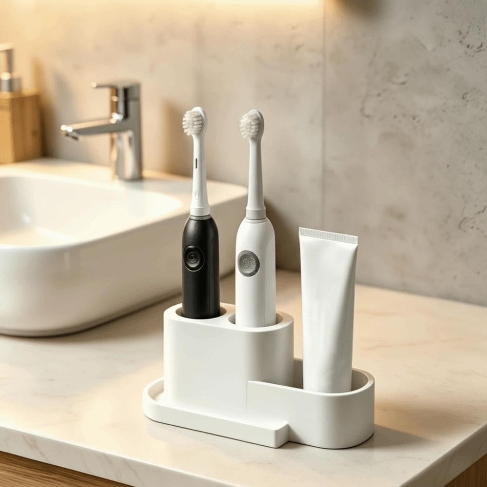 Easy Clean Toothbrush Holder Detachable Storage Rack Toothpaste Toothpaste Rack  Bathroom