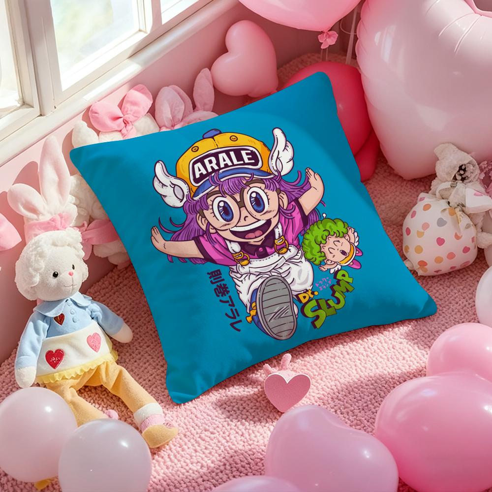 Cartoon Dr Slump Arale Cushion Cover Pattern Printed Pillowcase for Living Room Sofa Cushion Cover & Bedroom Decor
