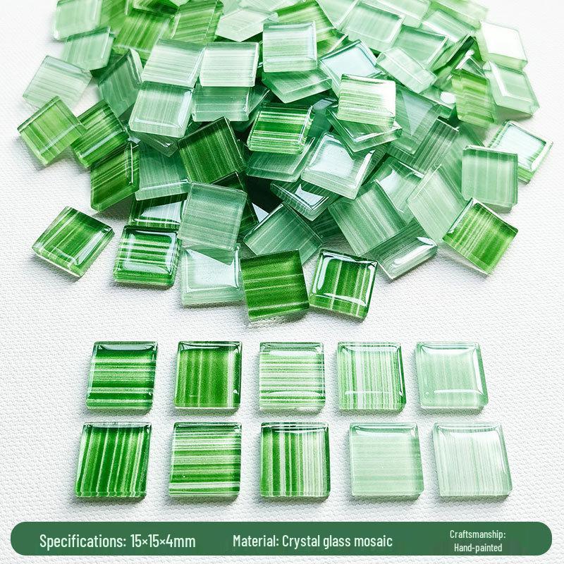 200g 1,5cm Transluzent 15mm Kristallmosaik DIY Handgemacht Buntes Glas Schnittpapier