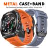 Kit de Modificação de Luxo Para Samsung Galaxy Watch7 Ultra 47mm Caixa de Liga de Alumínio Bumper com Pulseira de Silicone Para Pulseira de Relógio Galaxy Ultra 2025