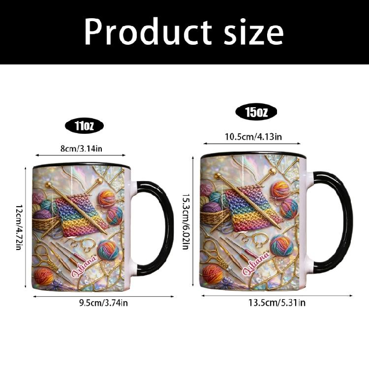 Unique Sewing Tool Printing Ceramic Mugs Sophisticated Drinkware For Craft Enthusiasts And Home Decors Collectors