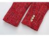 Autumn Double-Breasted Textured Office Jacket - Women's Fashion Suit with Small Fragrance Style