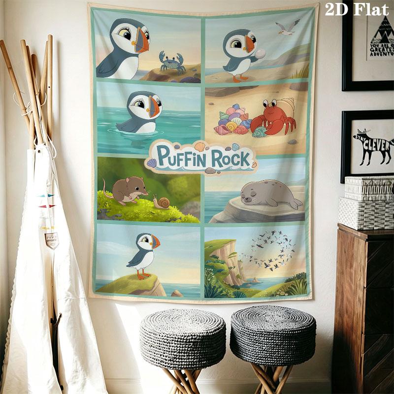 Peter Rabbit Dawn Wall Hanging Printed Fabric Blanket Decorative Tapestries for Bedroom Living Room Home Decor