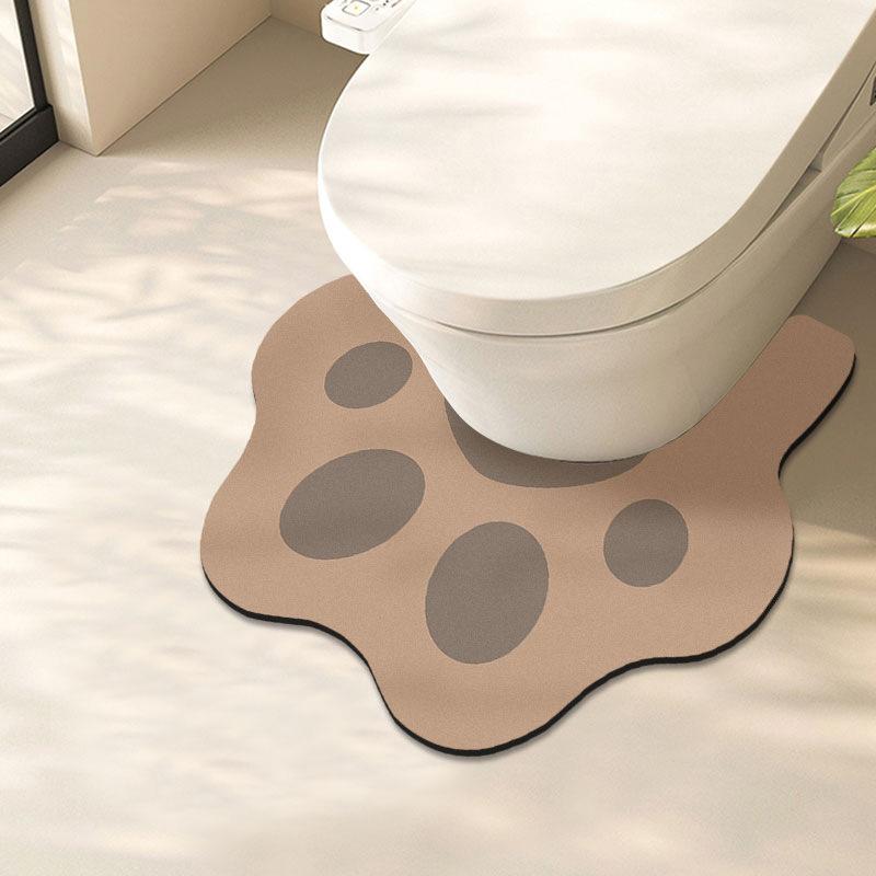 Bathroom Bathroom Door Mat Absorbent Diatom Mud Soft Pad Toilet Quick-drying Anti-slip Pad Toilet U-shaped Foot Pad