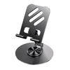 Metal Phone Stand, Foldable 720-degree Rotating Desktop Tablet Holder, Heavy Duty Universal Cradle with Charging Port