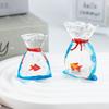 Handmade Mini Glass Fish Tank Creative Mini Pocket Fish Statue  Desktop Decoration