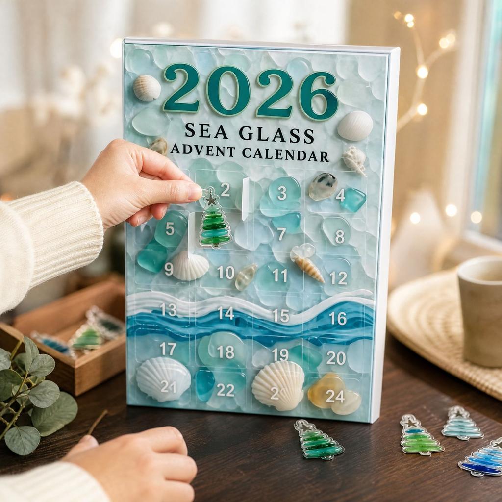 2026 Christmas Advent Calendar with 2D Acrylic Ornaments, Holiday Countdown Gift for Kids, Teens and Adults