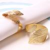 Retaining Cookie Napkin Circle Napkin Ring Serviette Golden Leaves