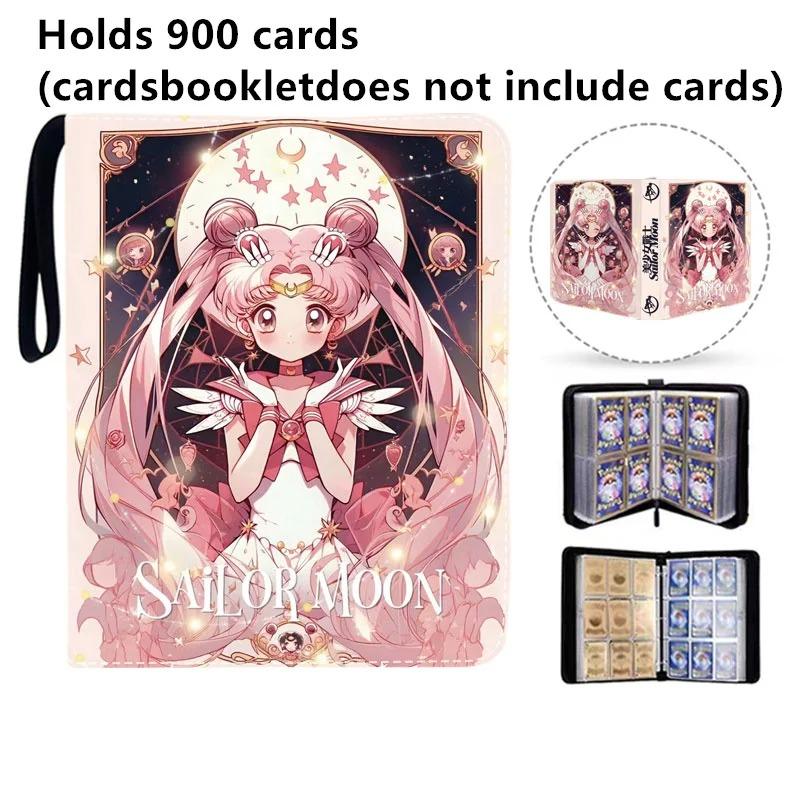 400pcs/900pcs Sailor Moon Card Album Book Folder 4/9 Card Slots Collections Zipper Double Pocket Zipper Card Binder Holder