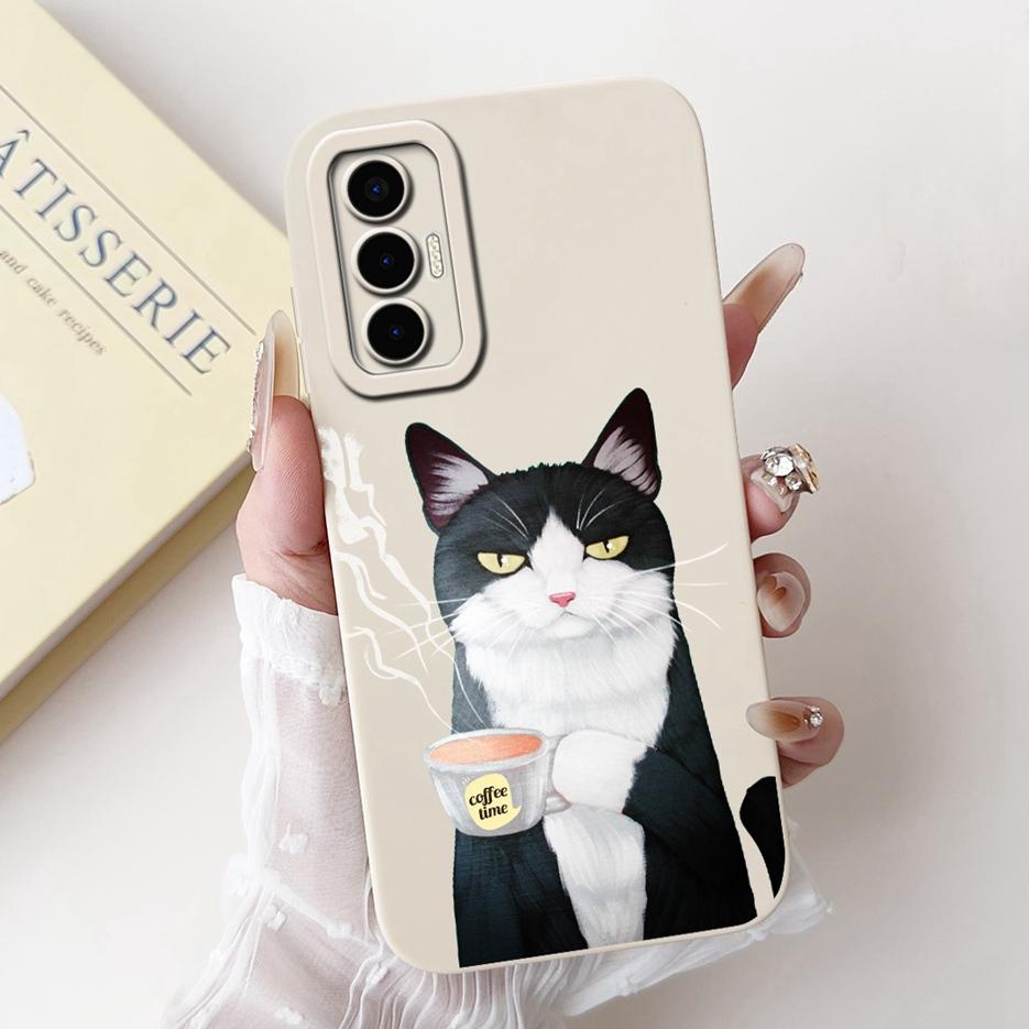 For Tecno Pova 3 Case LF7n Stylish Candy Panted Cover Shockproof Phone Case For Tecno Pova 3 Pova3 Soft Fundas 6.9'' Matte Coque