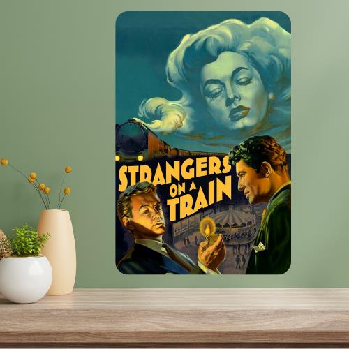 

Strangers on a Train Classic Movie Metal Poster Sign 20x30cm（7.8x11.8inch）