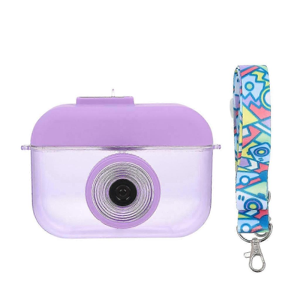 Garrafa de Água de Viagem Copo em Forma de Câmera Para Meninas Uso Diário Roxo 1Pacote