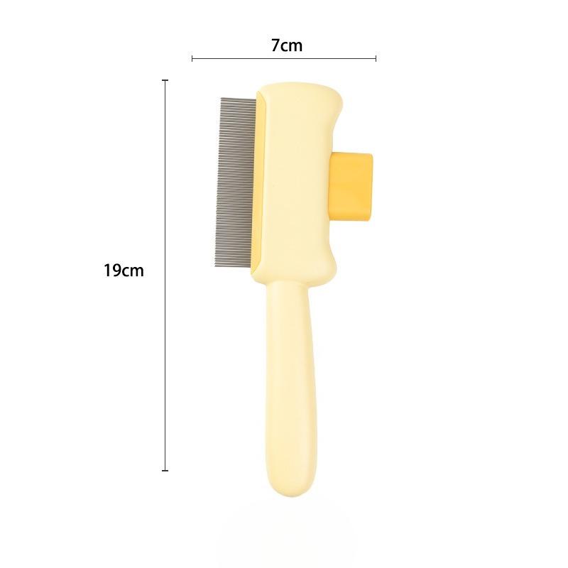 Pet-specific Household Comb for Removing Knots and Shedding Hair. Ideal for Grooming Cats and Dogs. Self-cleaning Comb with Multiple Combs.