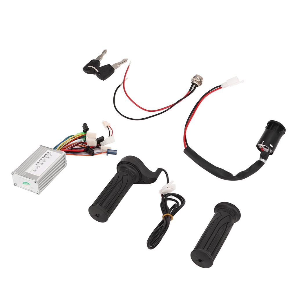 24V 350W Electric Bicycle Controller Set Brushless Controller Throttle Grip Charging Interface Electric Door Lock Set