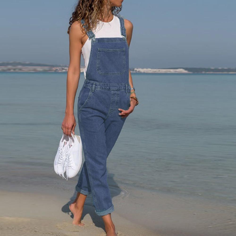 Pantaloni con bretelle in denim da donna Sexy Pantaloni lunghi Pantaloni  Tute acquista in modo economico — spedizione gratuita, recensioni reali con  foto — Joom