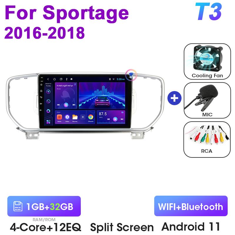 Android 12 Car Radio For KIA Sportage KX5 2016 - 2018 2 Din GPS WIFI Carplay Auto Stereo Intelligent Systems Smart Autoradio