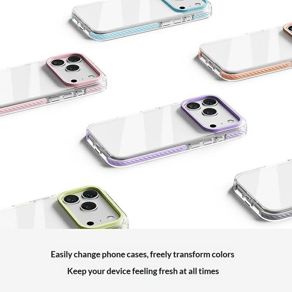 For iPhone 17 Pro Case Anti-Collision TPE + TPU Clear Back Phone Cover Large Camera Cutout