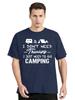 Camping Therapy Camper Tent Caravan Tshirt Cotton Casual Tops Tshirt Oversized Unisex Clothing Tees Oneck Fitness T Shirt