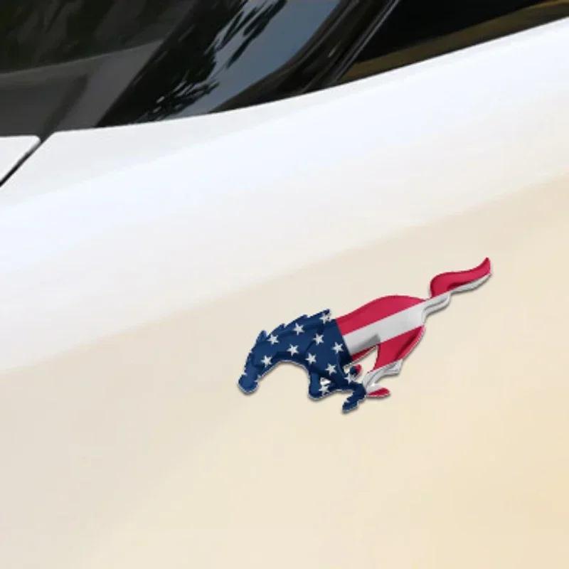 3D F-or-d M-ustan-g Car Body Emblem Badge Metal Rear Trunk Sticker Decoration Accessories