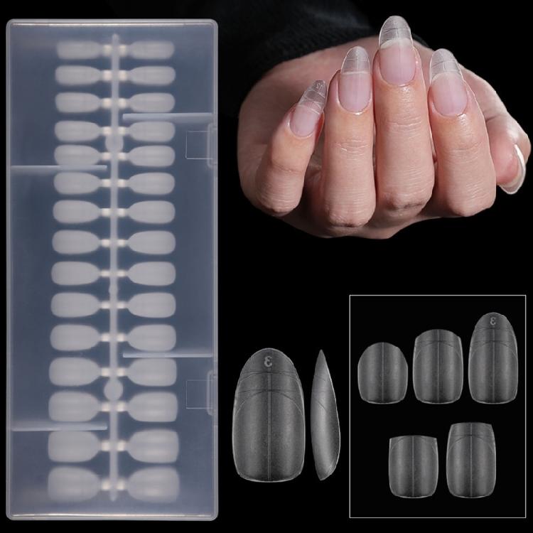 

240pcs Matte Artificial Nail Calibrated Sizing Short Ladder Oval Design Press On Nail Extensions Accessories