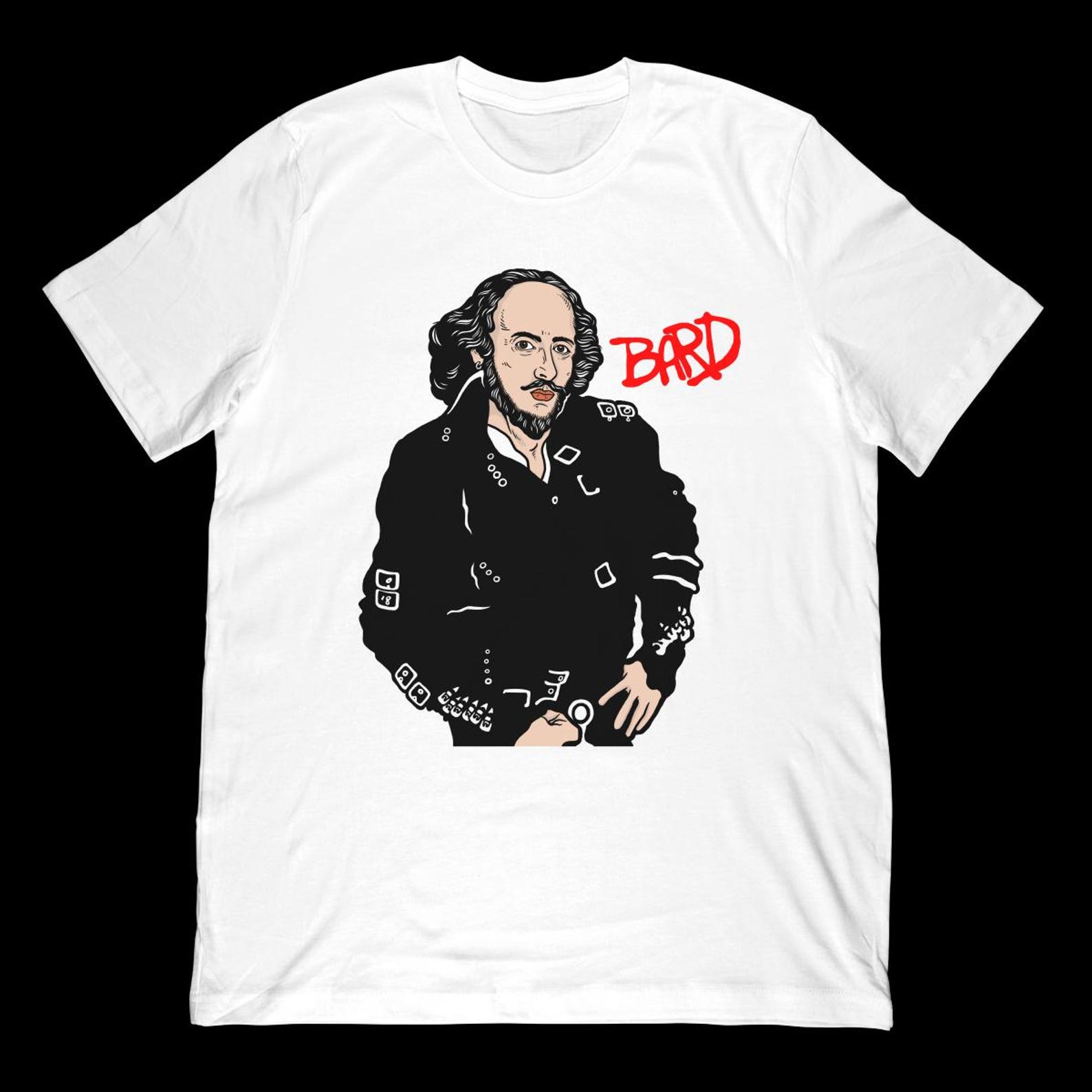 William Shakespeare Parody T-Shirt | Bard Pop Cover Fan Apparel M