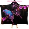 Nice Butterfly Wearable Hooded Blanket, Ultra Soft Arctic Velvet Cape Cloak Unisex - Cozy Wearable Blanket