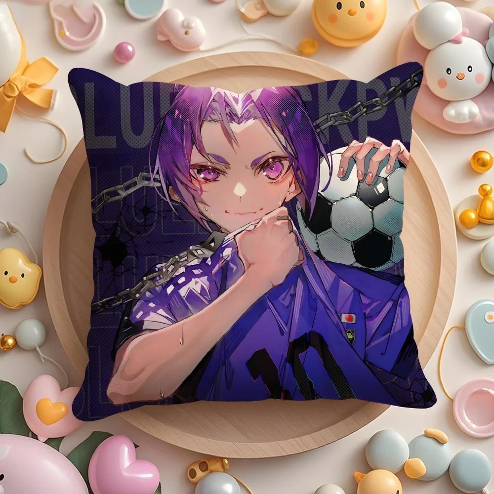 BLUE Anime L-LOCK Cushion Cover Home & Car Multi-Scene Pillow Cover - Reversible, Soft & Durable for Daily Use