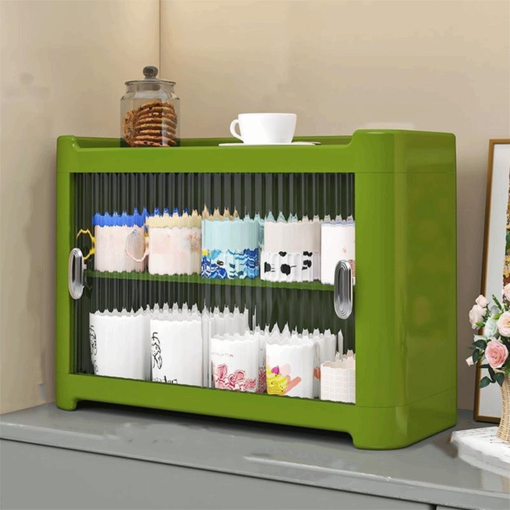 Dust-Proof Cup Storage Box Space Saving Kitchen Organizer Light Luxury Water Cup Holder  Kitchen