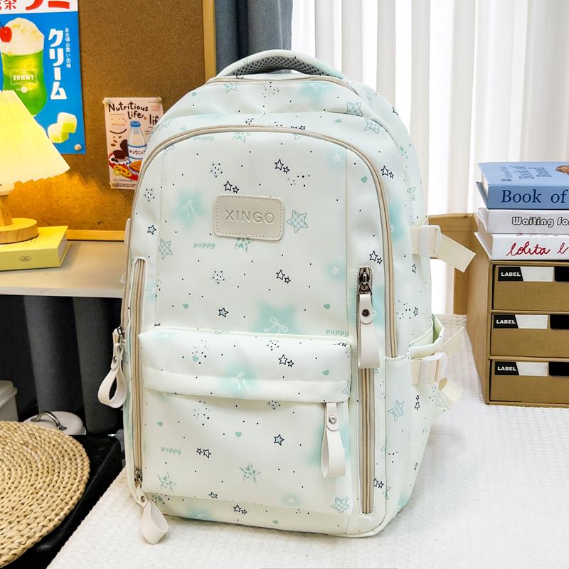 Women's Backpack Student Schoolbag Junior High School High School Large Capacity Star Backpack