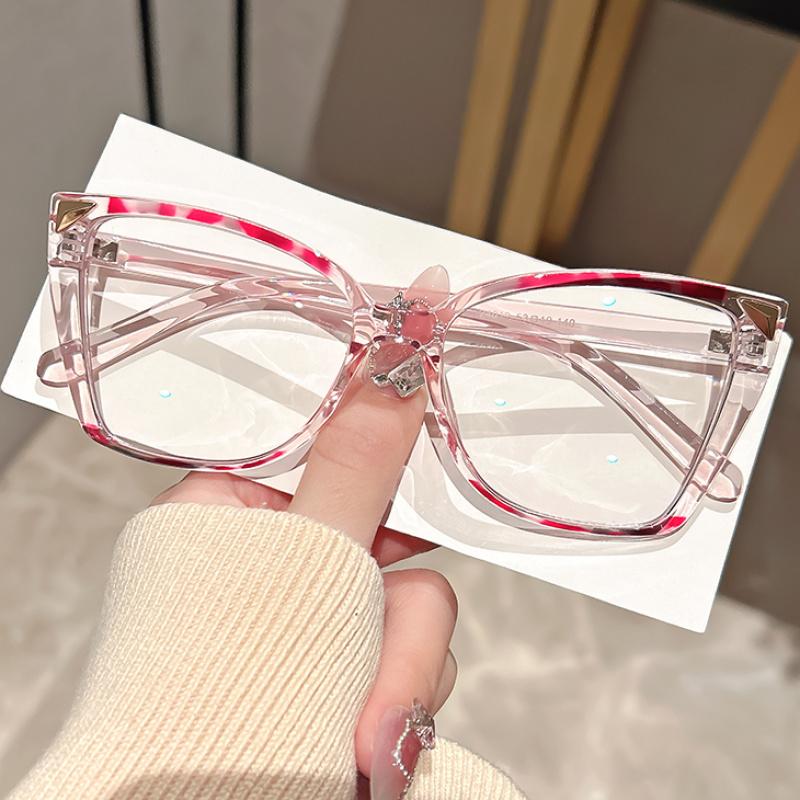 

Яркая оправа TR в стиле колор-блок с цветочными акцентами, полноободковые модные очки из ПК