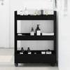 Narrow Storage Trolley Black Oak Effect