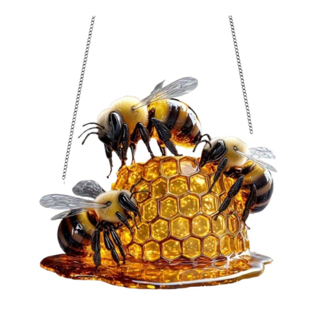 Honey Bee Decor Indoor 2D Double Sided Printing Collection Acrylic Ornament Accessories for Bedroom Door Farmhouse Window Wall