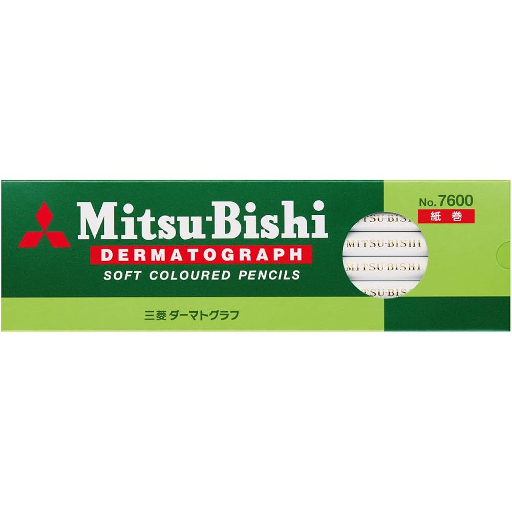 Mitsubishi Pencil Oil-based Dermatograph No. 7600 White 1 dozen K7600.1