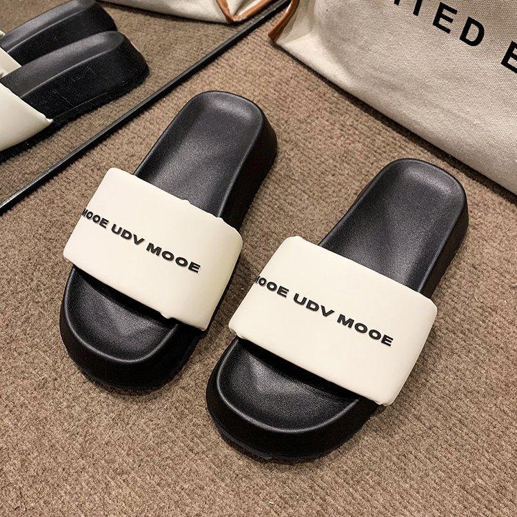 

Товстопідошовні потовщені та круті капці для жіночого вуличного взуття 2025 літо нова корейська версія маленькі та тонкі вуличні нековзні капці на одному слові 40