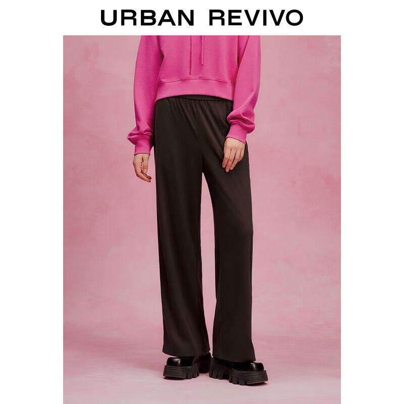 UR Women s American Retro Elastic Waist Straight Wide-Leg Pants XXS