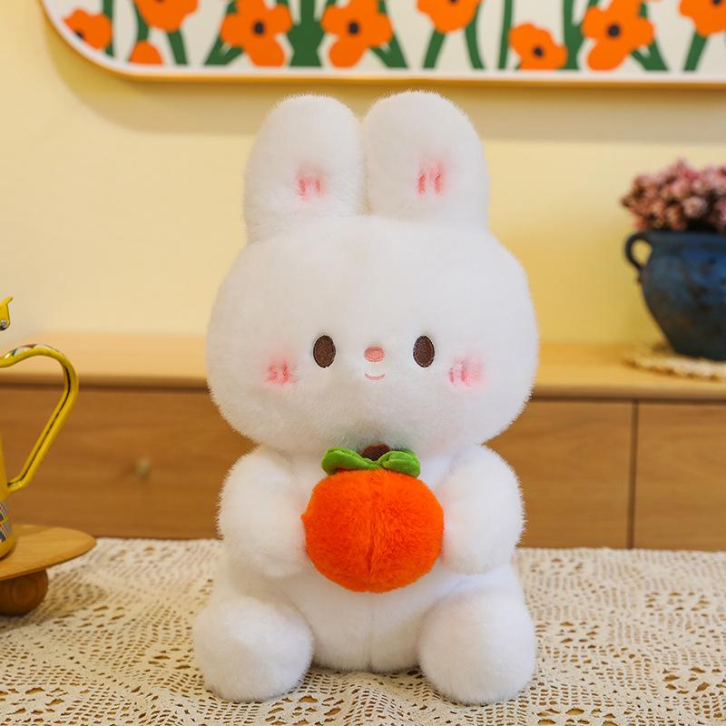 

Cartoon Good Things Rabbit Plush Toys for Best Friend Persimmon Rabbit Birthday Gift Doll Doll Wedding Throw Sprinkles 28cm【0.16kg】