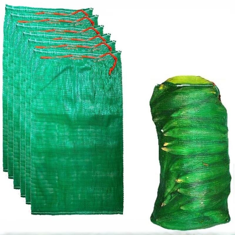 10Pcs Extra Large Reusable Mesh Produce Storage Bags Suitable For Onions Potatoes Vegetables And Firewood