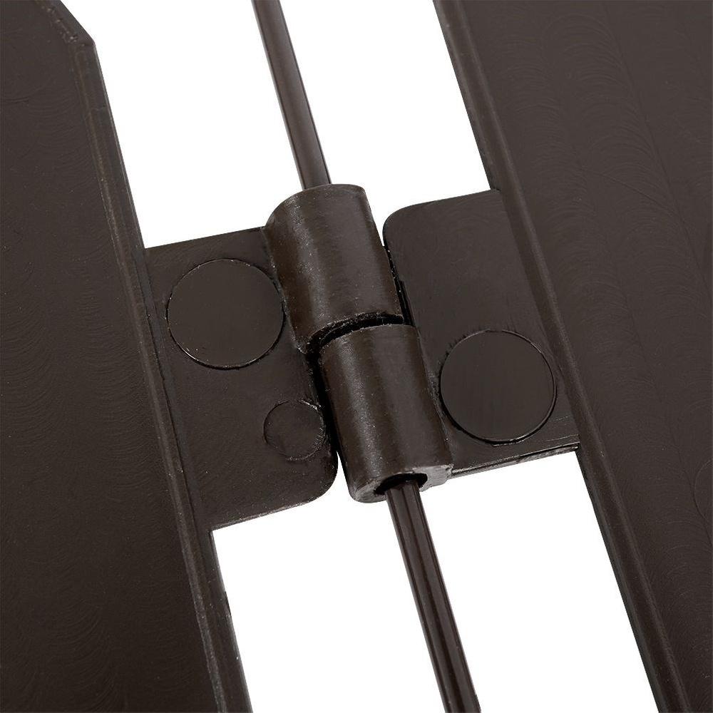 10x Plastic Garden Fence Brown Border Palisade Edging Lawn 2m