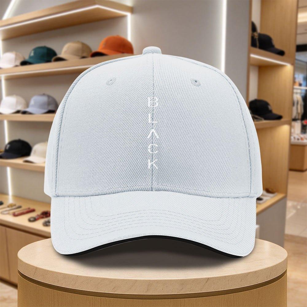 Black Sandwich Baseball Cap Lightweight Printed Unisex Vintage Sports Hat For Men Women