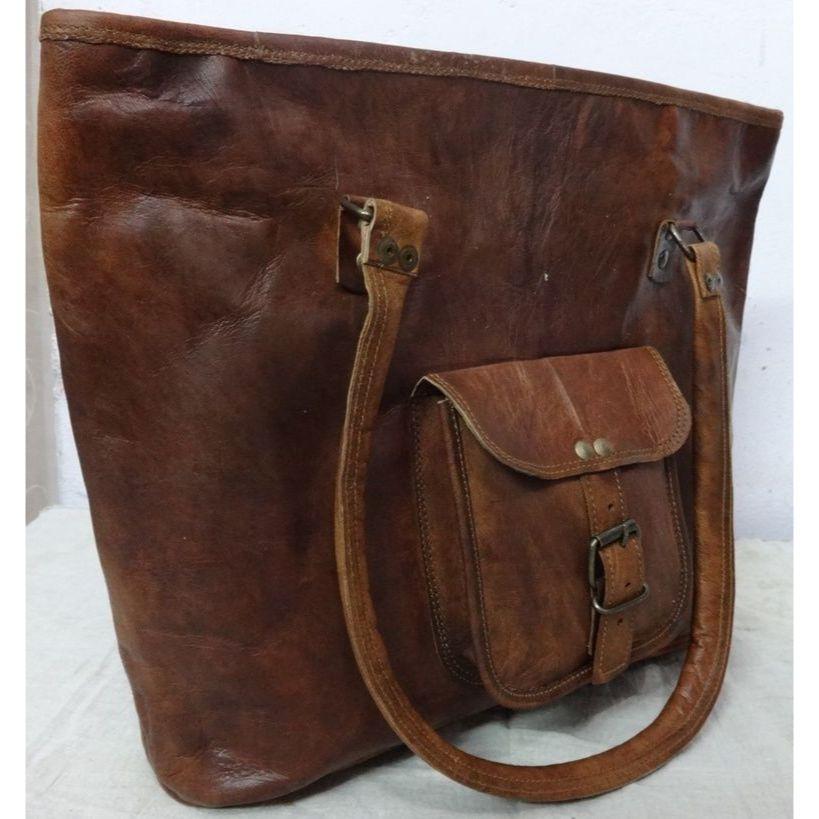 Женская большая кожаная сумка через плечо Сумка через плечо Сумка-тоут Кошелек 12 x 16 — фото 3