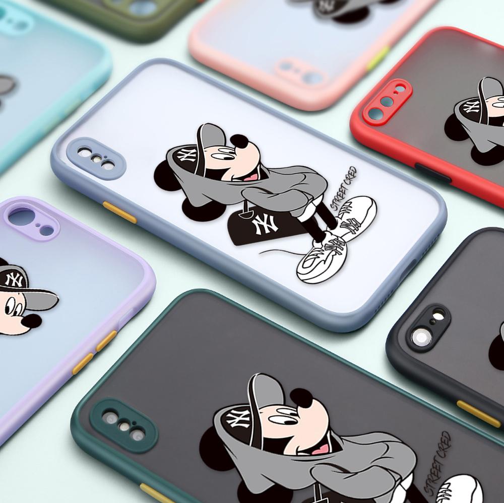 

Мода Милый Мультфильм (Микки) Матовый прозрачный корпус телефона для iphone